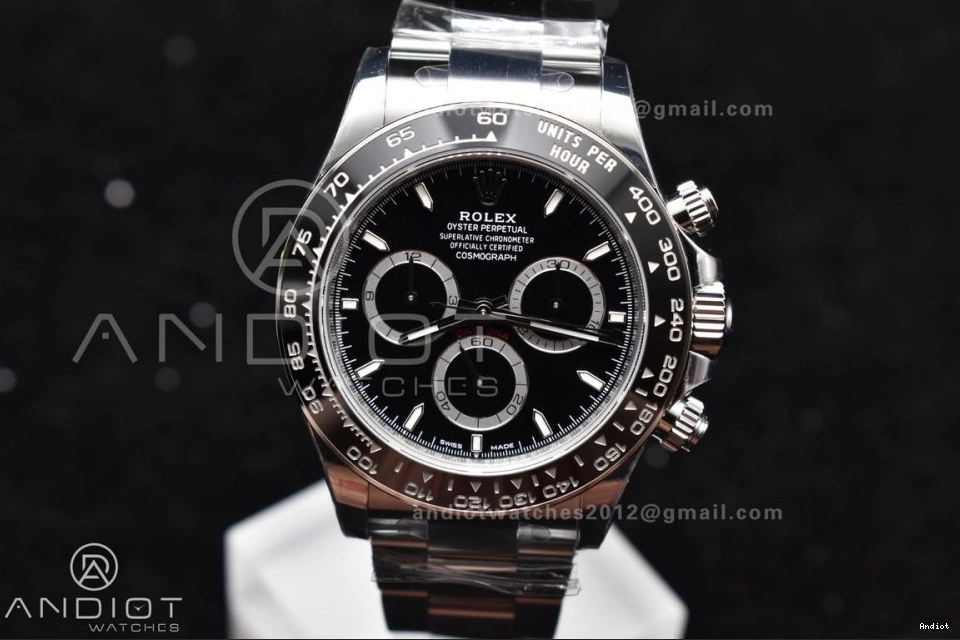 SBF 1:1 Factory VS Steel 126500 Black Rolex Daytona Movement 1051 904L SL4801 SunProtective Dial in 0810